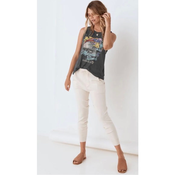 Spell Seven Mile Organic Cotton Trackies Natural - Picture 3 of 10